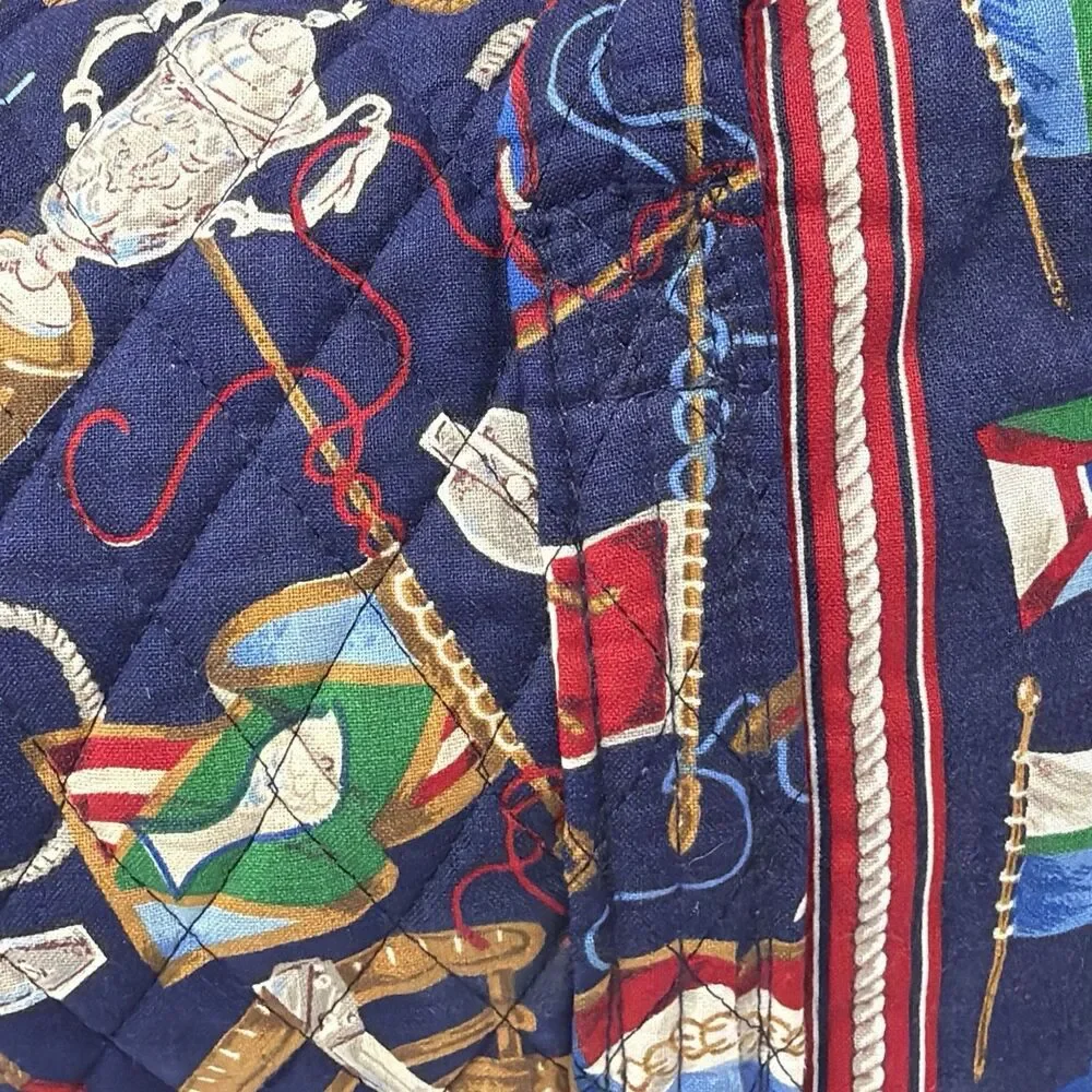 Vera Bradley Regatta 1994 Vintage Navy Duffel Travel Bag Retired - Picture 8 of 16